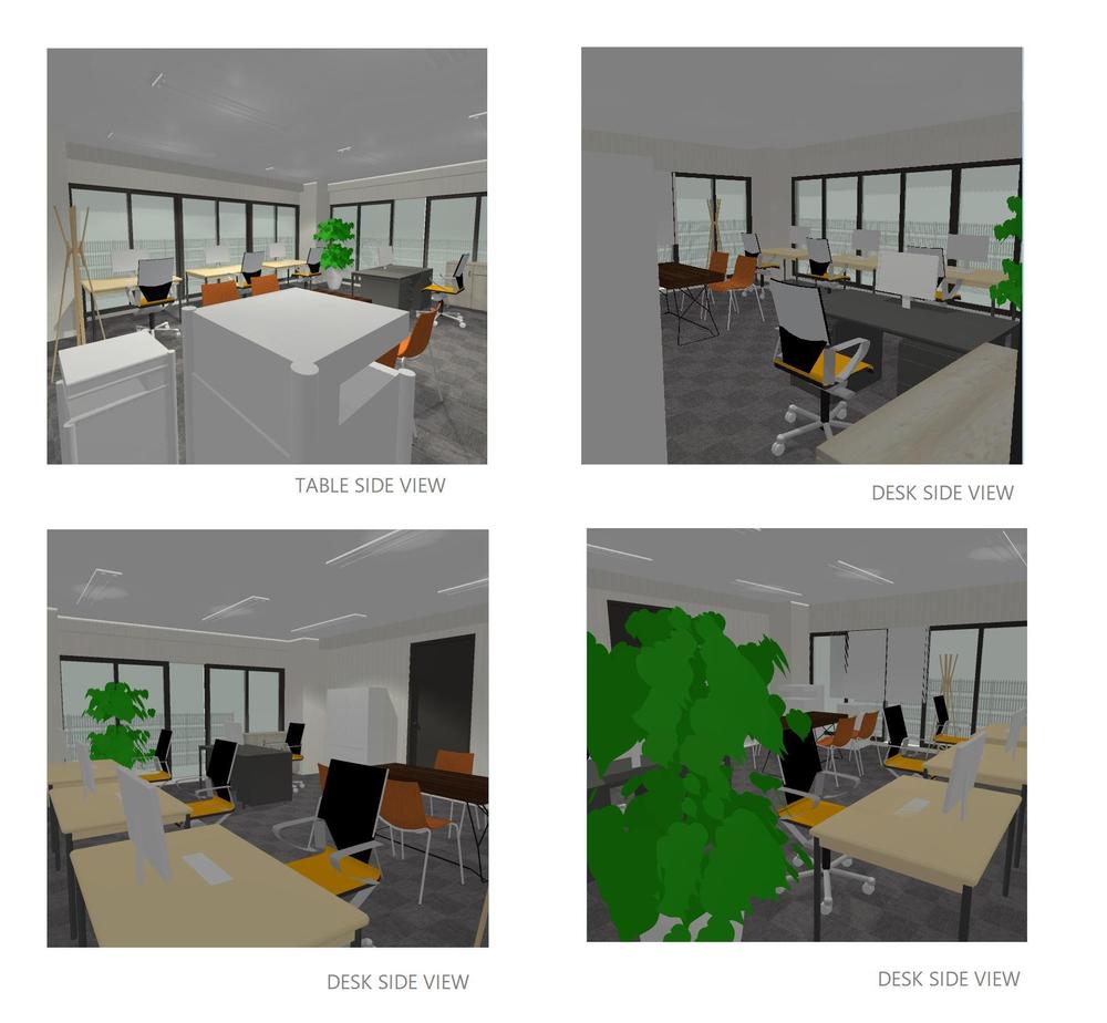 9坪、4人用オフィスレイアウトの依頼