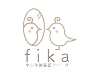 kan54fishさんのこども写真館併設の美容室「小さな美容室 fika フィーカ」のオープンに伴うロゴ依頼への提案