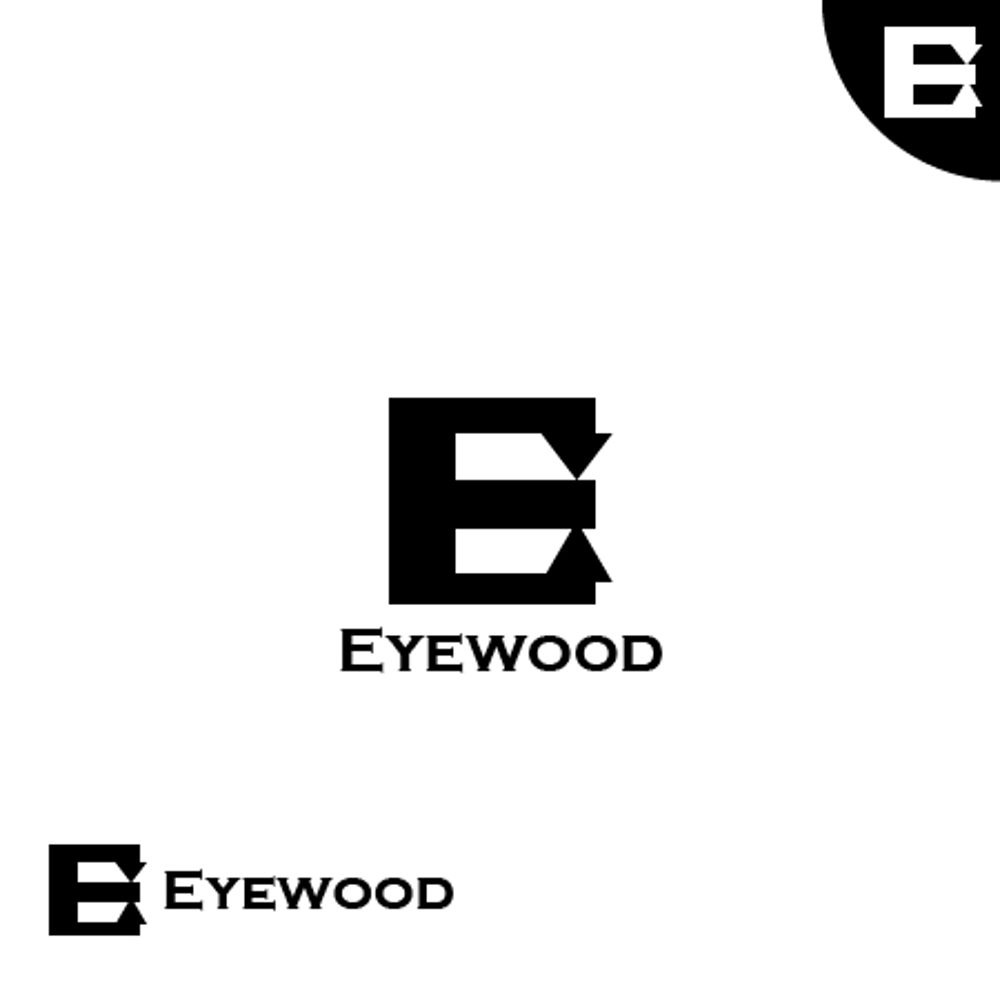 住宅会社の社名「Eyewood株式会社」のロゴ（クロ）.jpg