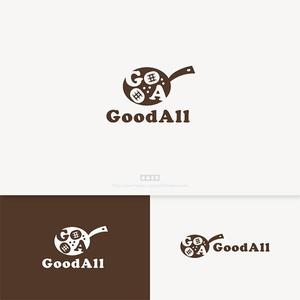  nobuworks (nobuworks)さんのハンバーグ、鉄板焼飲食店運営会社「GoodAll」のロゴへの提案