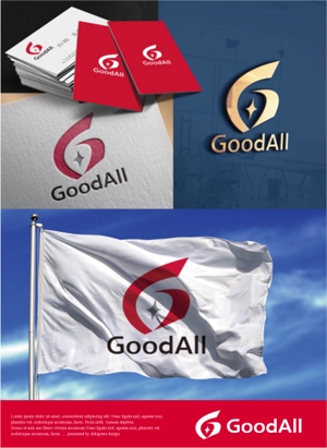 drkigawa (drkigawa)さんのハンバーグ、鉄板焼飲食店運営会社「GoodAll」のロゴへの提案