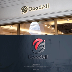 onesize fit’s all (onesizefitsall)さんのハンバーグ、鉄板焼飲食店運営会社「GoodAll」のロゴへの提案