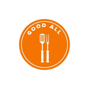 WIZE DESIGN (asobigocoro_design)さんのハンバーグ、鉄板焼飲食店運営会社「GoodAll」のロゴへの提案