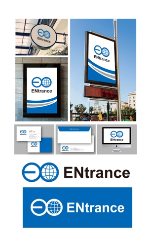 King_J (king_j)さんの日本と海外を繋ぐ新設会社「ENtrance」のロゴ制作への提案