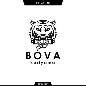 queuecat (queuecat)さんのタピオカドリンク店「BOVA」のワードロゴへの提案