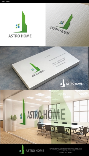 NJONESKYDWS (NJONES)さんのリフォーム会社「アストロホーム（ASTRO HOME）」のロゴ作成への提案