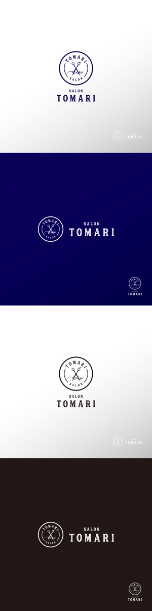 doremi (doremidesign)さんの理容店「SALON TOMARI」のロゴへの提案