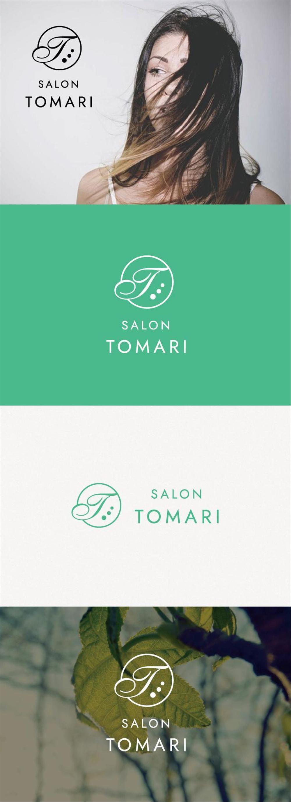 理容店「SALON TOMARI」のロゴ