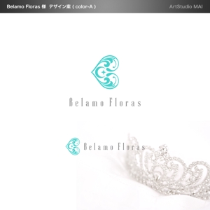 ArtStudio MAI (minami-mi-natz)さんのウエディングドレスショップ「Belamo Floras」のロゴへの提案