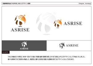 kometogi (kometogi)さんの自動車販売会社　ASRISE　　のロゴ作成への提案