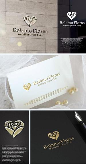 take5-design (take5-design)さんのウエディングドレスショップ「Belamo Floras」のロゴへの提案