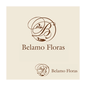 atomgra (atomgra)さんのウエディングドレスショップ「Belamo Floras」のロゴへの提案