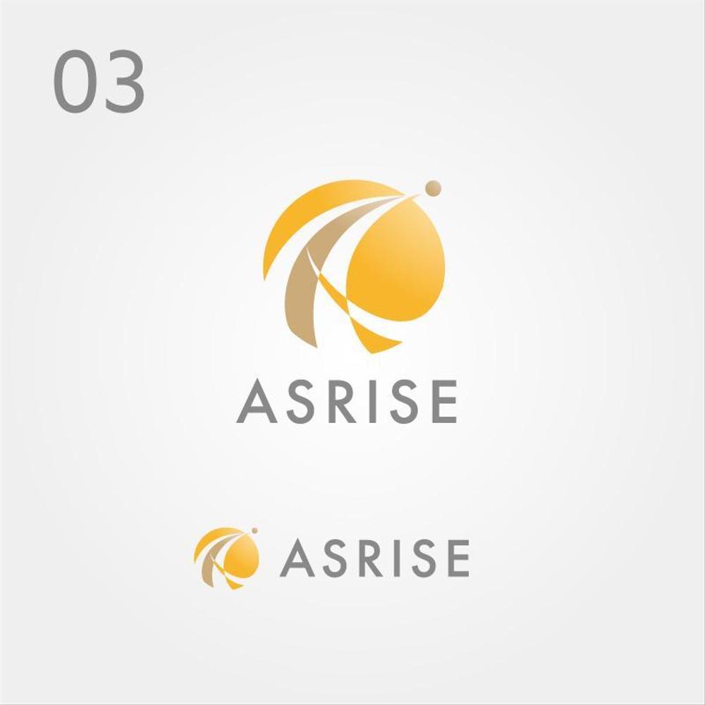 自動車販売会社　ASRISE　　のロゴ作成