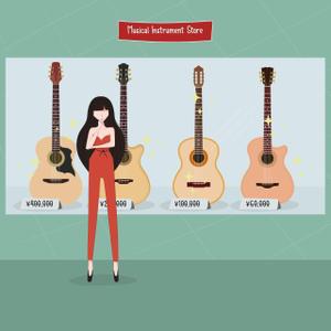 Shida Mari (Shida_Mari)さんの（３枚のみ）音楽教室で行う楽器プレゼントのイラスト、当選後１年間の継続発注もありへの提案