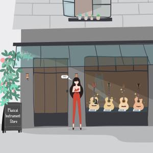 Shida Mari (Shida_Mari)さんの（３枚のみ）音楽教室で行う楽器プレゼントのイラスト、当選後１年間の継続発注もありへの提案