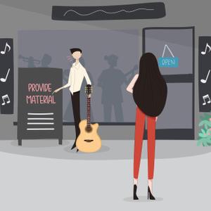 Shida Mari (Shida_Mari)さんの（３枚のみ）音楽教室で行う楽器プレゼントのイラスト、当選後１年間の継続発注もありへの提案