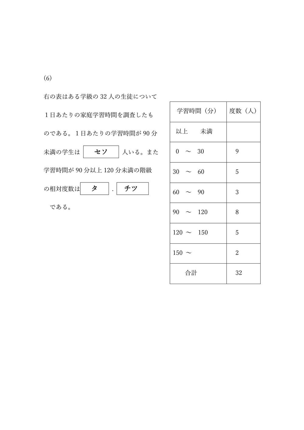 高専入試模擬試験 問題作成【第1問】