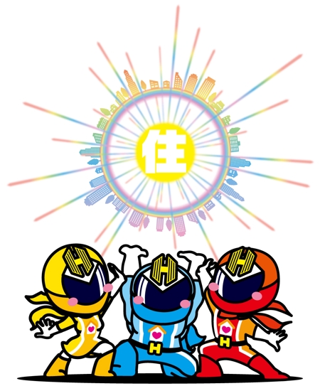 Mamikaruさんの事例 実績 提案 かわいい戦隊ヒーロー３人組 Crest Tsuj クラウドソーシング ランサーズ