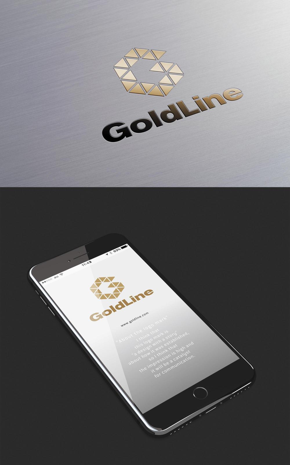 物流コンサルの会社「GoldLine」のロゴ