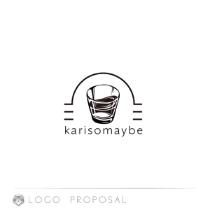 nyakko (kamemz)さんのショットバー「karisomaybe」ロゴへの提案