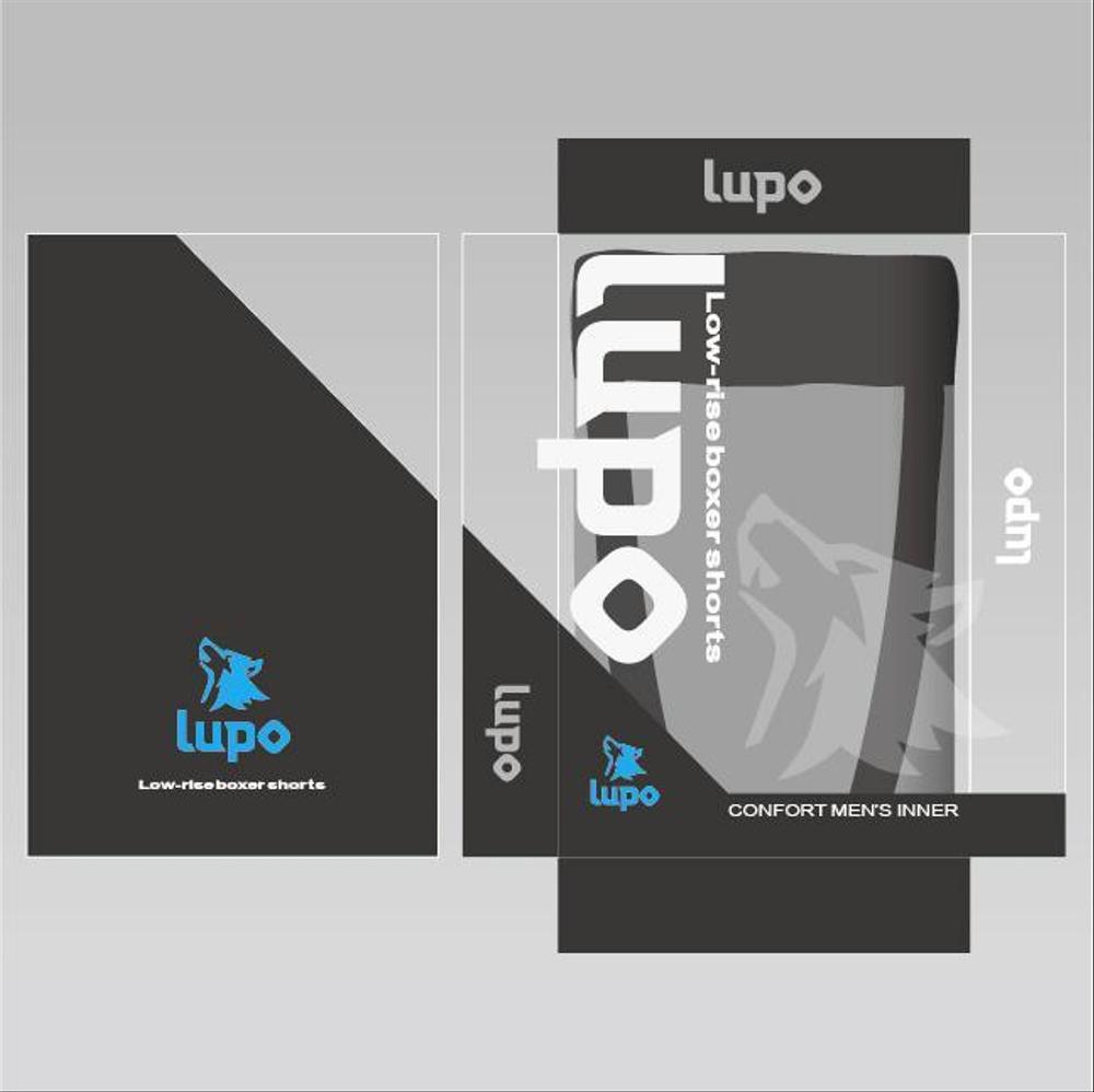 メンズインナー新ブランド　「lupo」　の商品パッケージ