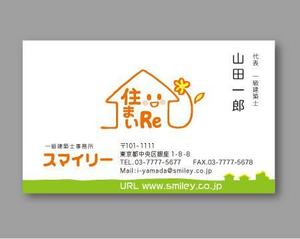 さんの一級建築士事務所の名刺デザインへの提案