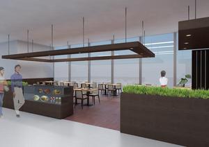 k_cloudさんのカフェレストランのパース図（3Dもしくは手書き）フロアレイアウトデザイン作成への提案