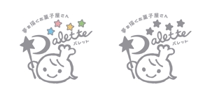 あいすてぃー (icetea6002)さんの夢を描くお菓子屋『パレット』：札幌市に新規開店のパティスリーロゴ制作依頼への提案