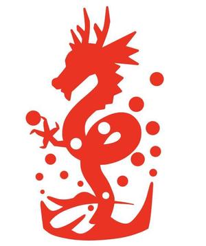 鈴丸 (suzumarushouten)さんのシンプルなドラゴンと水しぶきのイラストへの提案