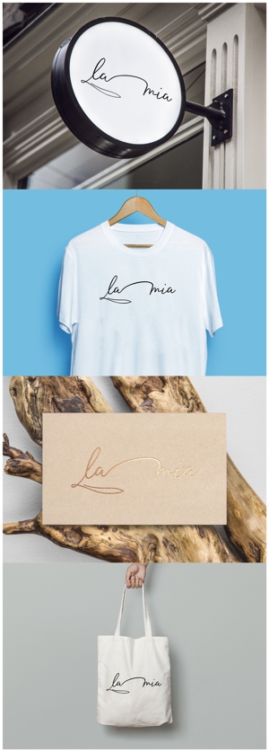 YD_STUDIO (iam_uma)さんの【世界を目指すブランドのロゴを作りませんか？】ネクタイブランド「 la mia」のブランドロゴへの提案