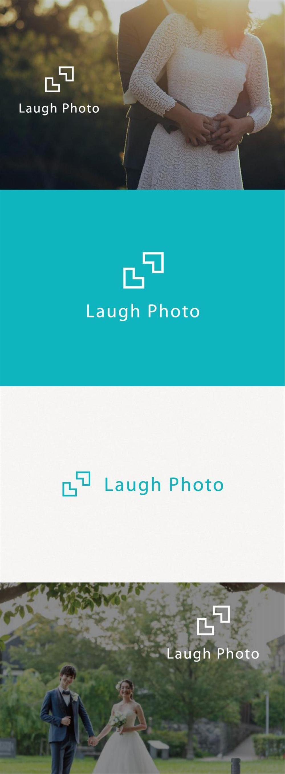 フォトオフィスの「Laugh Photo」のロゴ