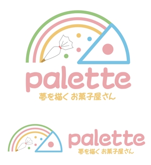 田中　威 (dd51)さんの夢を描くお菓子屋『パレット』：札幌市に新規開店のパティスリーロゴ制作依頼への提案