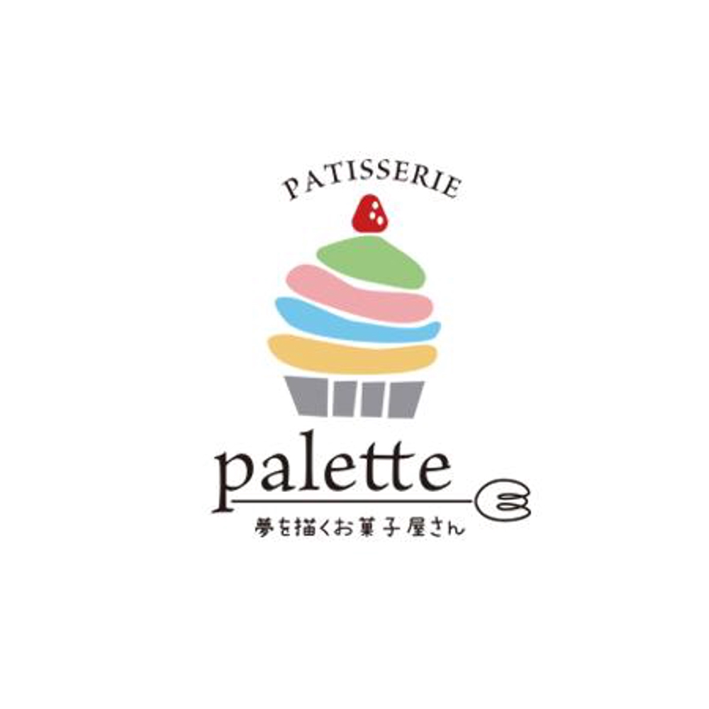 夢を描くお菓子屋『パレット』：札幌市に新規開店のパティスリーロゴ制作依頼