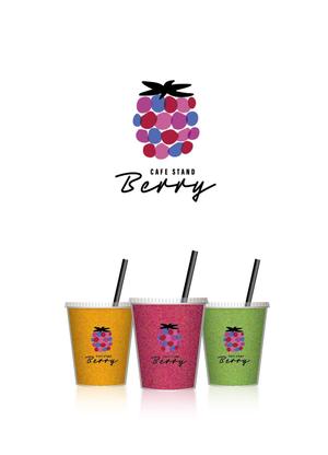 kinoko design (suzukinoko)さんの飲食店　「Cafe　Stand　Berry」　のロゴへの提案