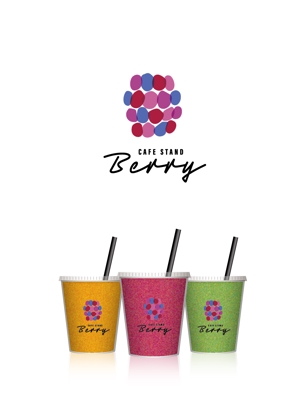 kinoko design (suzukinoko)さんの飲食店　「Cafe　Stand　Berry」　のロゴへの提案