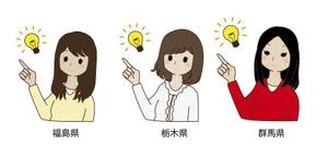 株式会社イーネットビズ (e-nets)さんの群馬県高崎市の地域情報ブログ執筆者（女性）のキャラクターデザインへの提案