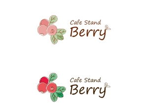 さとりんご ()さんの飲食店　「Cafe　Stand　Berry」　のロゴへの提案