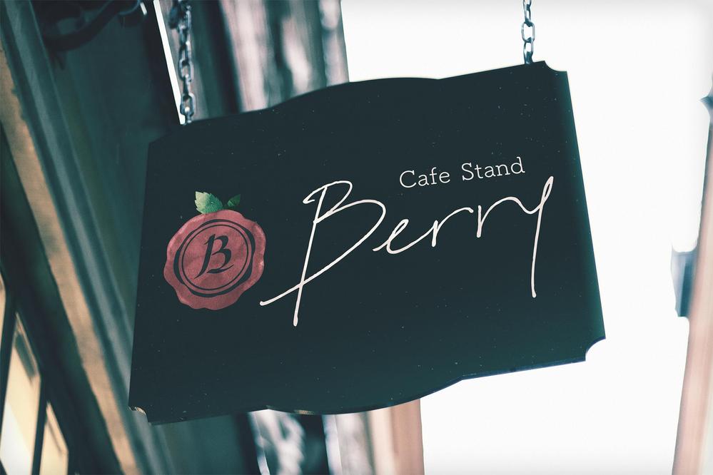 飲食店　「Cafe　Stand　Berry」　のロゴ