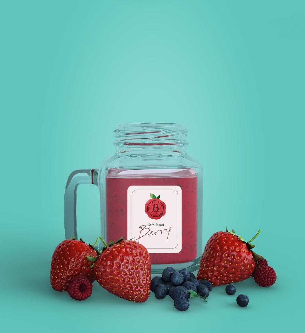 飲食店　「Cafe　Stand　Berry」　のロゴ