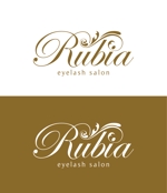 ririri design works (badass_nuts)さんのアイラッシュサロン【ルビア】のロゴデザイン依頼への提案