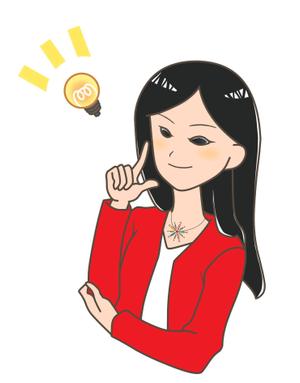 こにゃもんた ()さんの群馬県高崎市の地域情報ブログ執筆者（女性）のキャラクターデザインへの提案