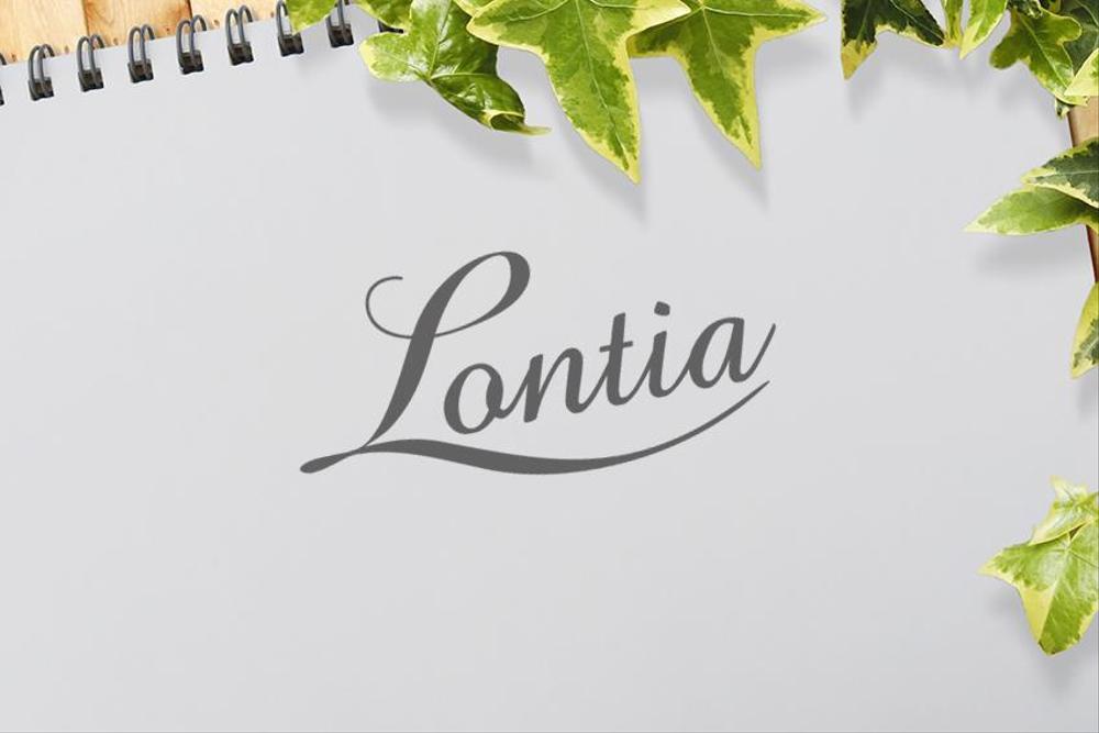 アパレル、アクセサリーのショップで使用する「Lontia」のロゴ