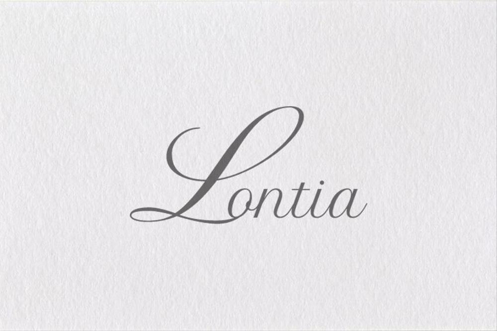 アパレル、アクセサリーのショップで使用する「Lontia」のロゴ