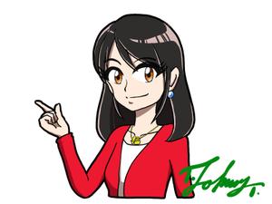 じょにー (T_Johnny_T)さんの群馬県高崎市の地域情報ブログ執筆者（女性）のキャラクターデザインへの提案