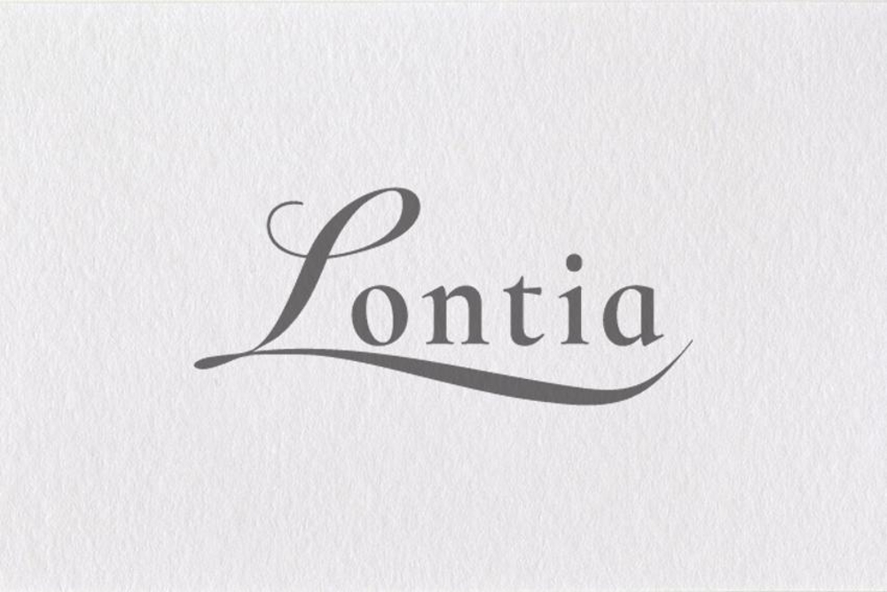 アパレル、アクセサリーのショップで使用する「Lontia」のロゴ