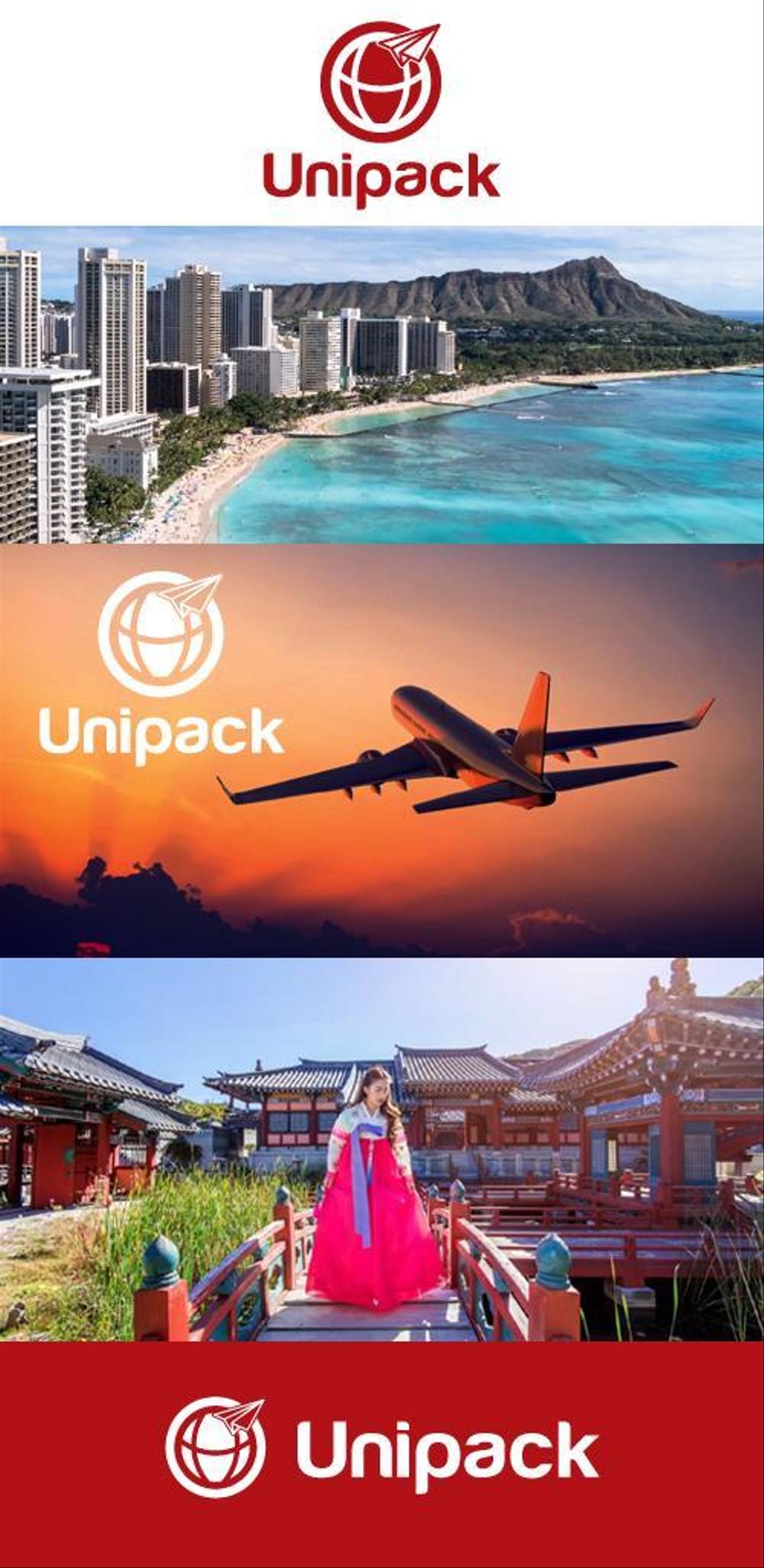 旅行会社ツアーブランド「Unipack」のロゴ