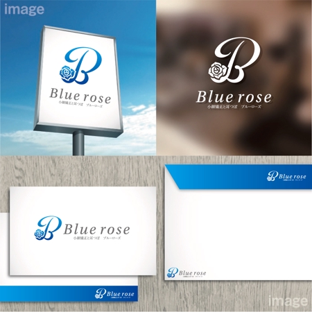 oo_design (oo_design)さんの小顔矯正と耳つぼ　「ブルーローズ~Blue rose~」のロゴ　への提案