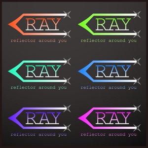 ラバ (lover)さんの「ray」or「RAY」or「Ray」の何れか。副題「reflector around you」表記可（大文字小文字」のロゴ作成への提案
