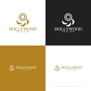 themisably ()さんの新ブランドまつ毛エクステ商材「ハリウッドアイラッシュ」（Hollywood　Eyelash)のロゴへの提案