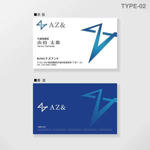 しま (shima-z)さんの株式会社AZ＆（アズアンド）の名刺デザインへの提案